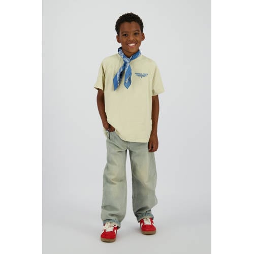 Vingino T-shirt beige Jongens Katoen Ronde hals Backprint