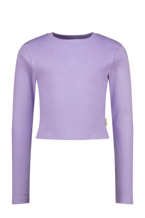 longsleeve lila rib gebreid