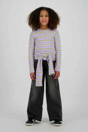 longsleeve lila rib gebreid