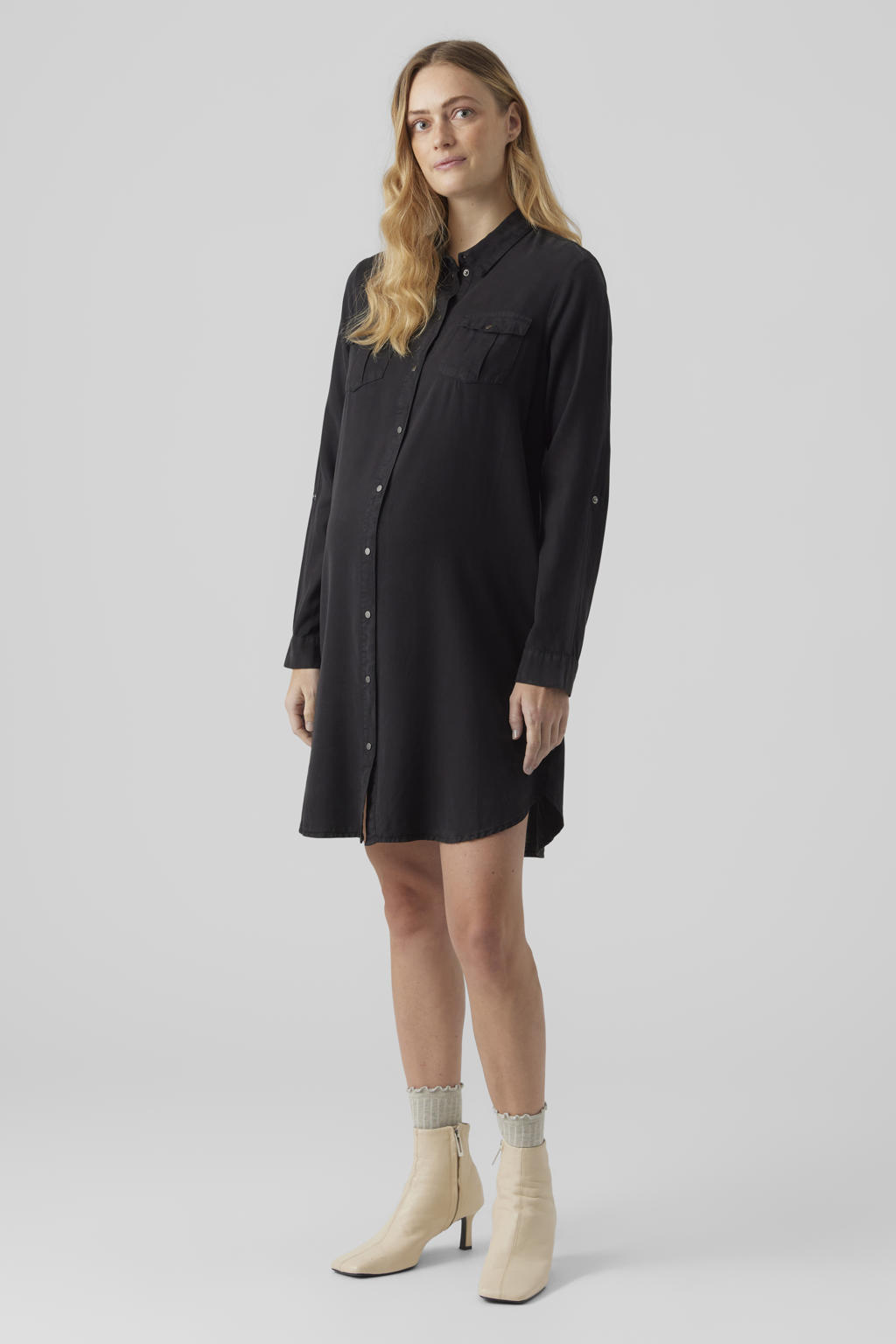 VERO MODA MATERNITY zwangerschaps jurk zwart
