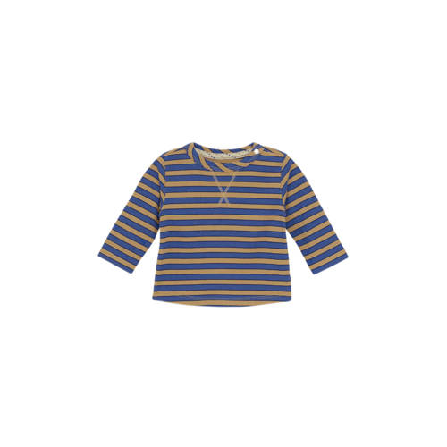 Noppies baby gestreepte longsleeve blauw Jongens Katoen Ronde hals Streep