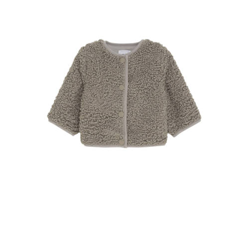 Noppies baby teddy jas beige Backprint