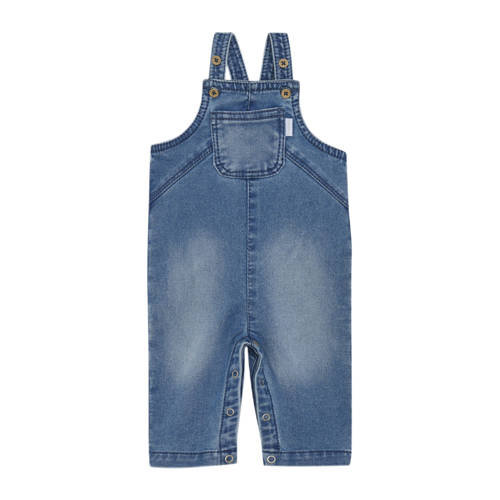Noppies baby denim regular tuinbroek medium blue denim Blauw Effen - maat 92 afbeelding