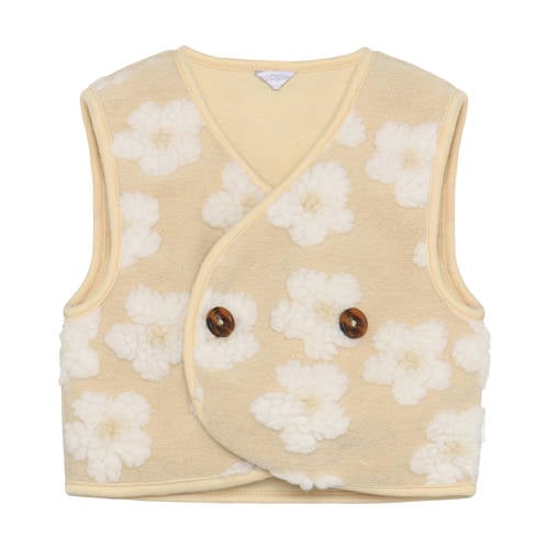 Noppies baby gebloemde gilet beige Meisjes Polyester V-hals Bloemen - maat 80 afbeelding