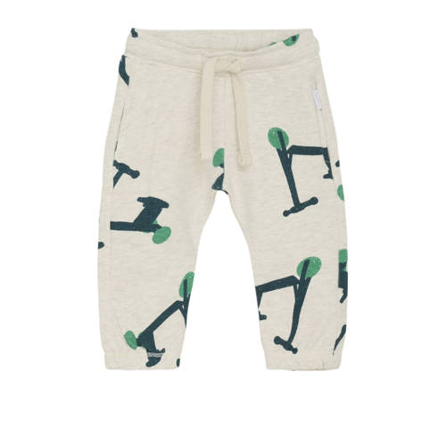 Noppies baby regular casual broek grijs melange Jongens Stretchkatoen All over print