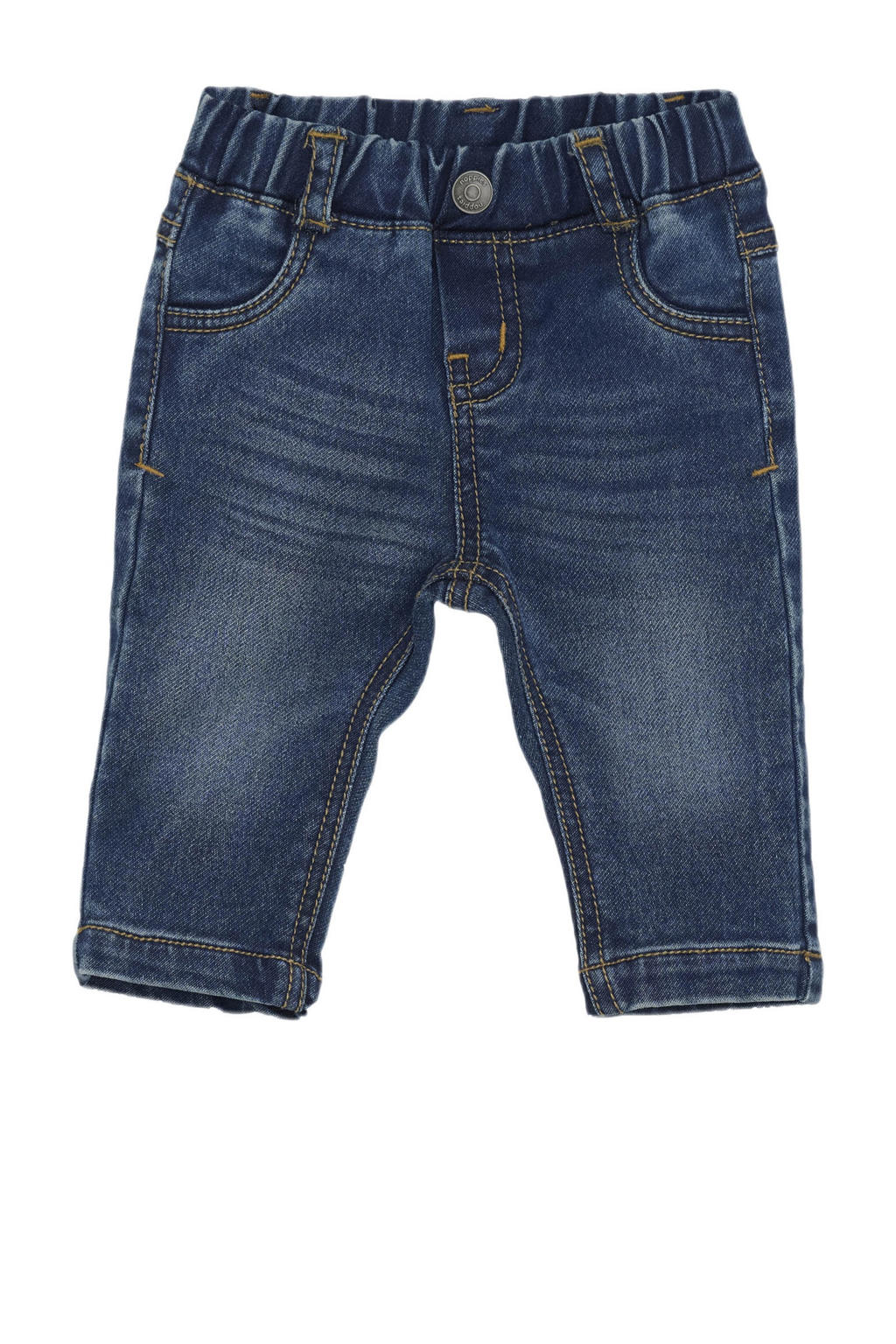 Dark blue denim jongens Noppies baby relaxed regular waist regular fit jeans dark van denim met effen
