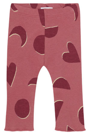 skinny legging met hartjes roze