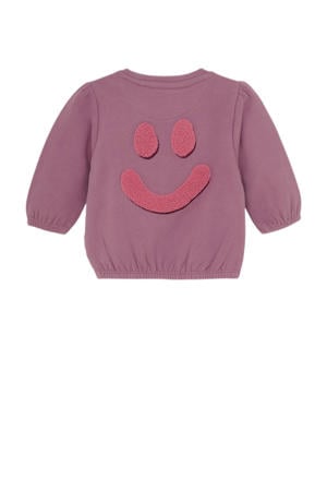 sweater met backprint roze