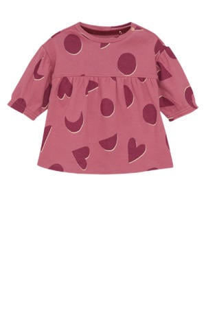 korte jurk fijn gebreid roze