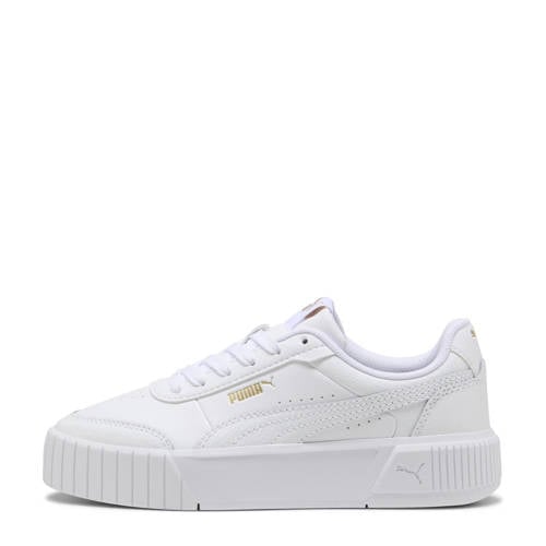 Puma Carina Mia Jr sneakers wit Jongens/Meisjes Leer Effen - maat 37 afbeelding