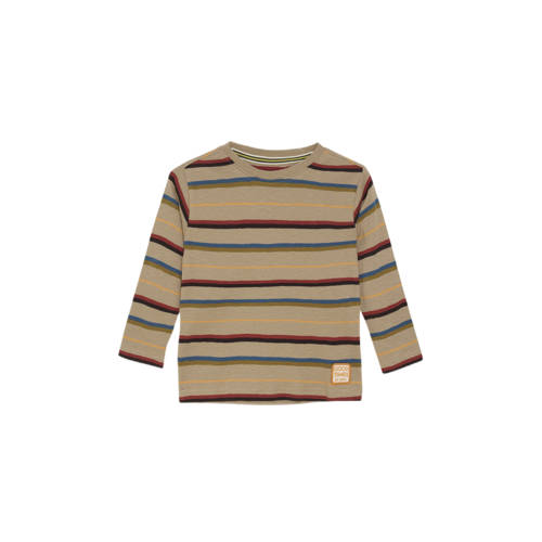 Noppies kids gestreepte longsleeve beige Jongens Katoen Ronde hals Streep - maat 140 afbeelding
