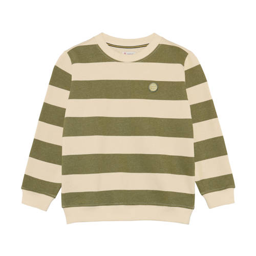 Noppies kids gestreepte sweater groen Streep - maat 116 afbeelding
