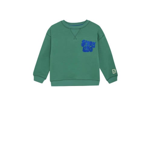 Noppies kids sweater groen Jongens Katoen Ronde hals Printopdruk