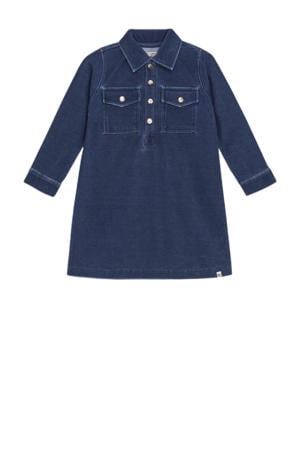 midi jurk blauw