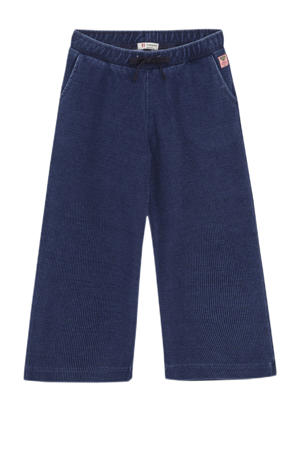wide leg casual broek blauw