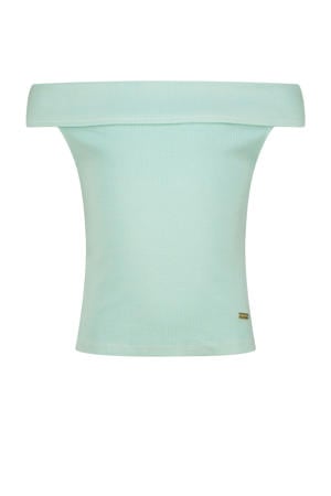 off shoulder top mintgroen