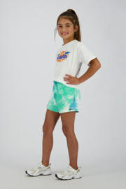 thumbnail: Witte meisjes Vingino T-shirt van katoen met printopdruk, korte mouwen en ronde hals
