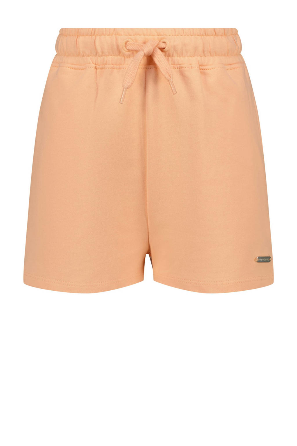 Oranje meisjes Vingino loose sweatshort met elastische tailleband met koord en effen