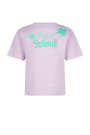 thumbnail: Lilakleurige meisjes Vingino T-shirt van katoen met backprint, korte mouwen en ronde hals