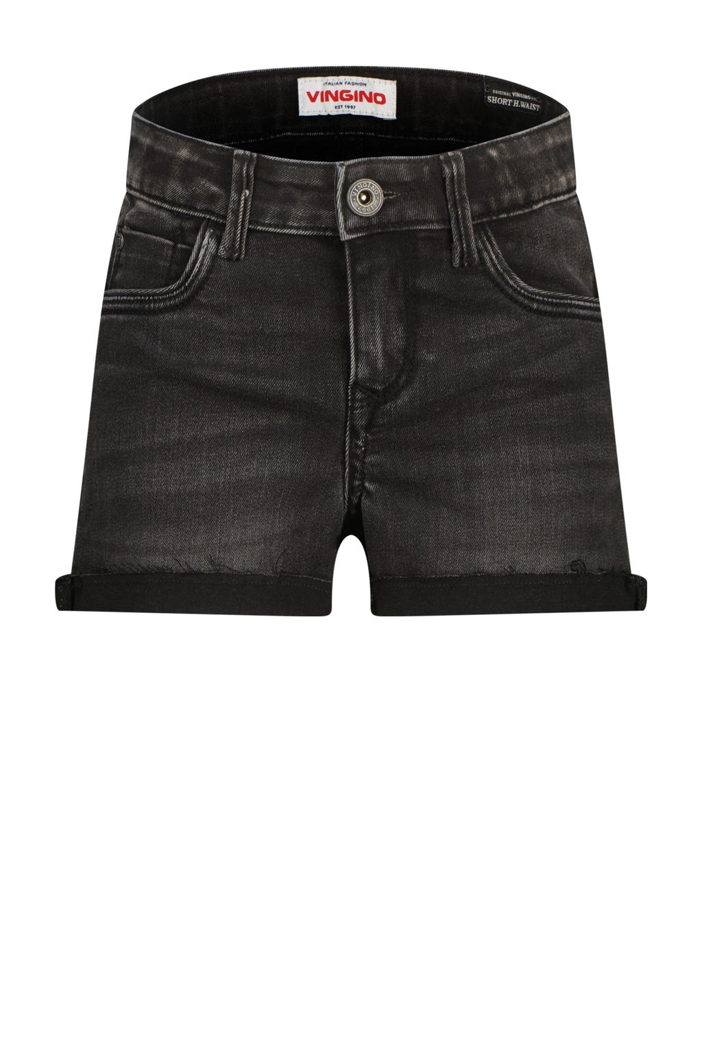 Vingino regular fit denim short dark grey vintage