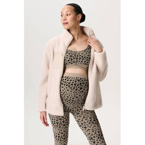 Noppies maternity zwangerschaps teddy jas beige Effen - maat M afbeelding
