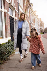 thumbnail: Noppies maternity zwangerschaps cropped trui blauw gebreid
