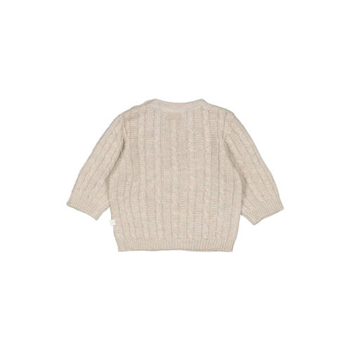 Feetje trui The Knits beige met kabels Jongens/Meisjes Katoen Ronde hals