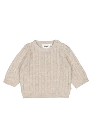 trui The Knits beige met kabels