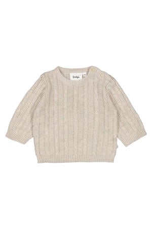trui The Knits beige met kabels