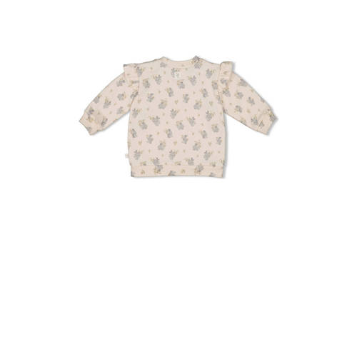 Feetje sweater Fields of Green ecru Meisjes Katoen Ronde hals All over print