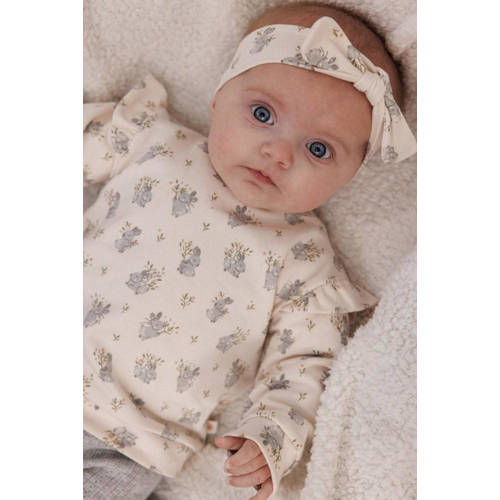 Feetje sweater Fields of Green ecru Meisjes Katoen Ronde hals All over print