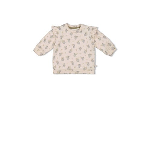 Feetje sweater Fields of Green ecru Meisjes Katoen Ronde hals All over print