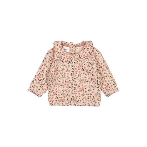 Feetje sweater roze Meisjes Katoen Peter Pan-kraag Bloemen
