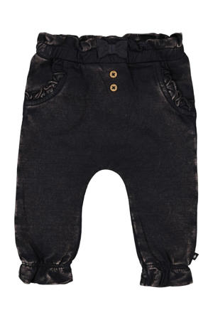 jog denim Winter Denims met ruches antraciet