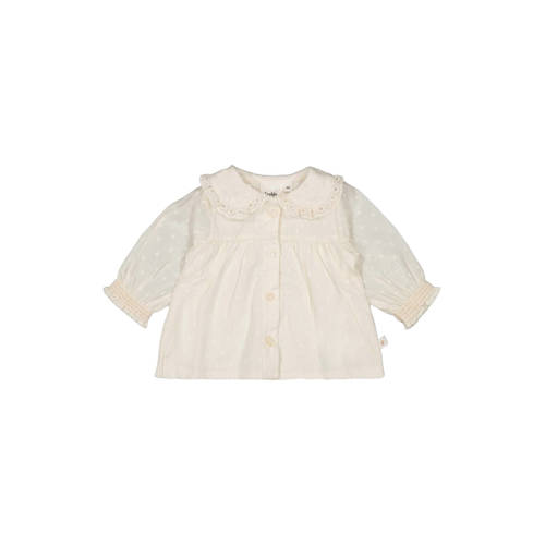 Feetje blouse Winter Woven offwhite Ecru Meisjes Katoen Peter Pan-kraag - maat 86 afbeelding