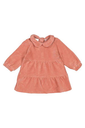 fluwelen korte jurk roze