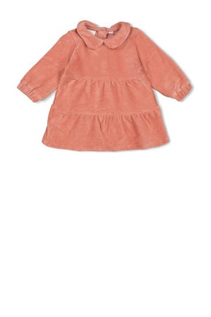 fluwelen korte jurk roze