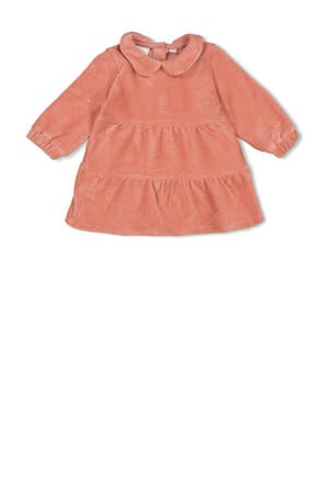fluwelen korte jurk roze