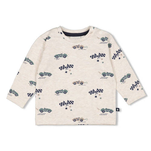 Feetje longsleeve ecru Jongens Katoen Ronde hals All over print - maat 86 afbeelding