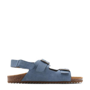   leren sandalen blauw