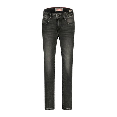 Vingino skinny jeans black denim Zwart Effen - maat 128 afbeelding