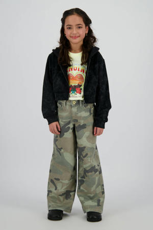 wide leg jeans groen