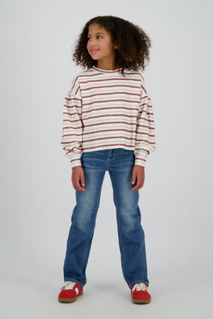 straight leg jeans medium blue denim