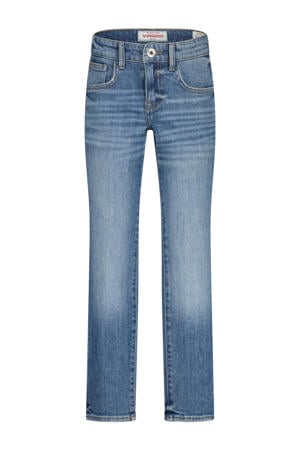 regular waist regular fit jeans medium blue denim