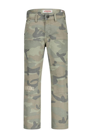 relaxed loose fit jeans groen