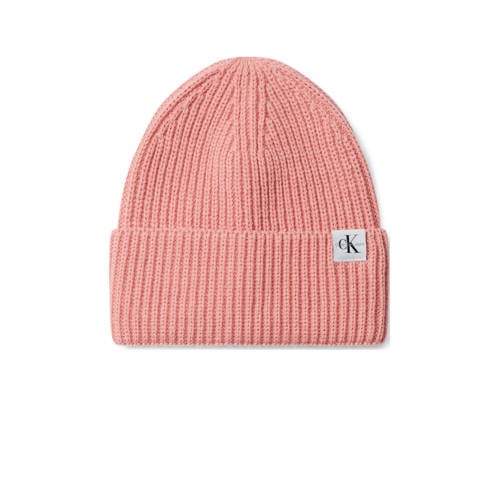 Calvin Klein muts lichtroze Meisjes Acryl Effen