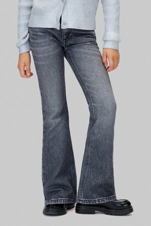 flared jeans grey denim