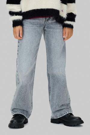 high waist wide leg jeans grey denim