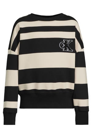 gestreepte sweater zwart