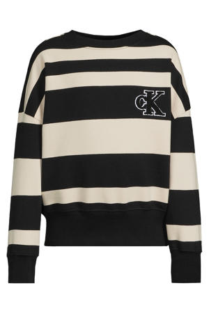 gestreepte sweater zwart